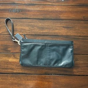 Coach clutch wristlet navy